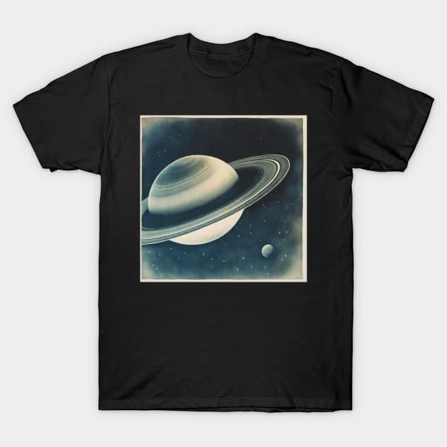 Saturn Retro Style T-Shirt by mariaronda